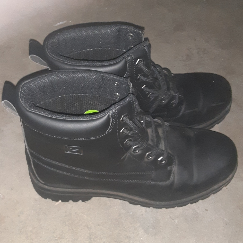 Mens Fila Work Boots Dark Brown